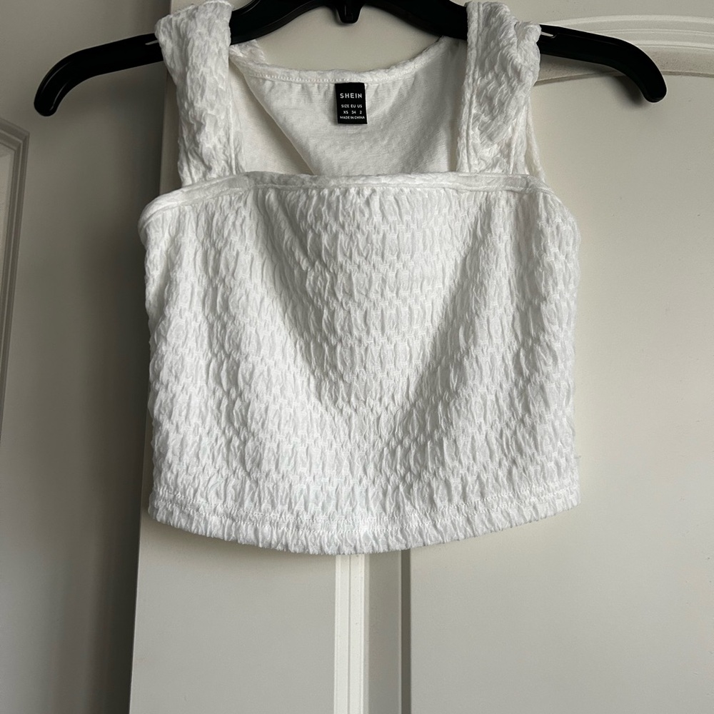SHEIN White Textured Women's Top
